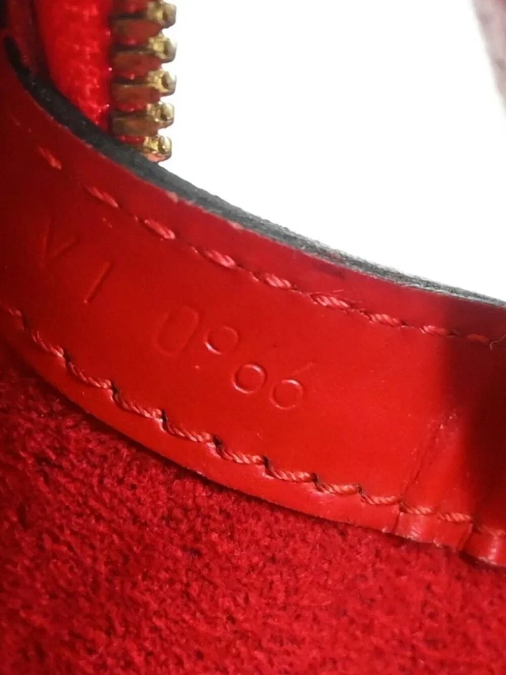 LOUIS VUITTON RED EPI LUSSAC SHOULDER BAG